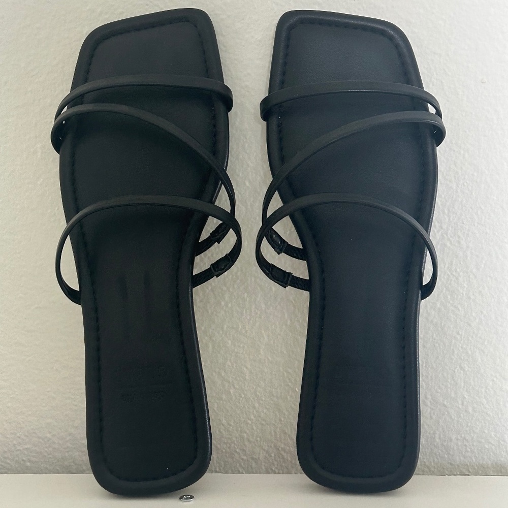 black sandals